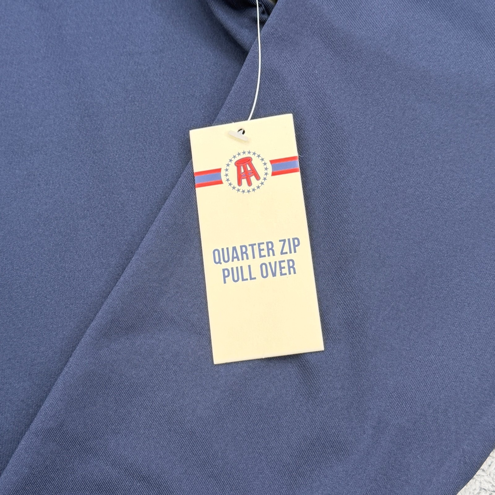 Barstool Sports Quarter Zip Pullover Mens Medium Navy Blue Girl Dad Fathers Day — image 5 of 8